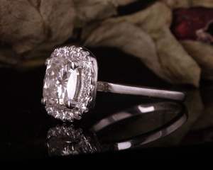 แหวนหมั้นเพชรวงแหวนสำหรับผู้หญิง - Product Image 4