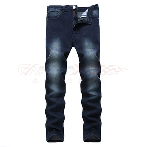 Pantalones vaqueros rasgados para hombre desgastados de lavado Vintage de alta calidad, pantalones vaqueros largos y ajustados, pantalones vaqueros rectos para hombre, pantalones informales - Product Image 1