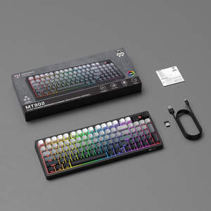 Clavier d'ordinateur universel ONIKUMA MT902, 95 touches, triple mode sans fil BT 2.4G, rétroéclairage RVB, fin et silencieux pour ordinateur portable - Product Image 2