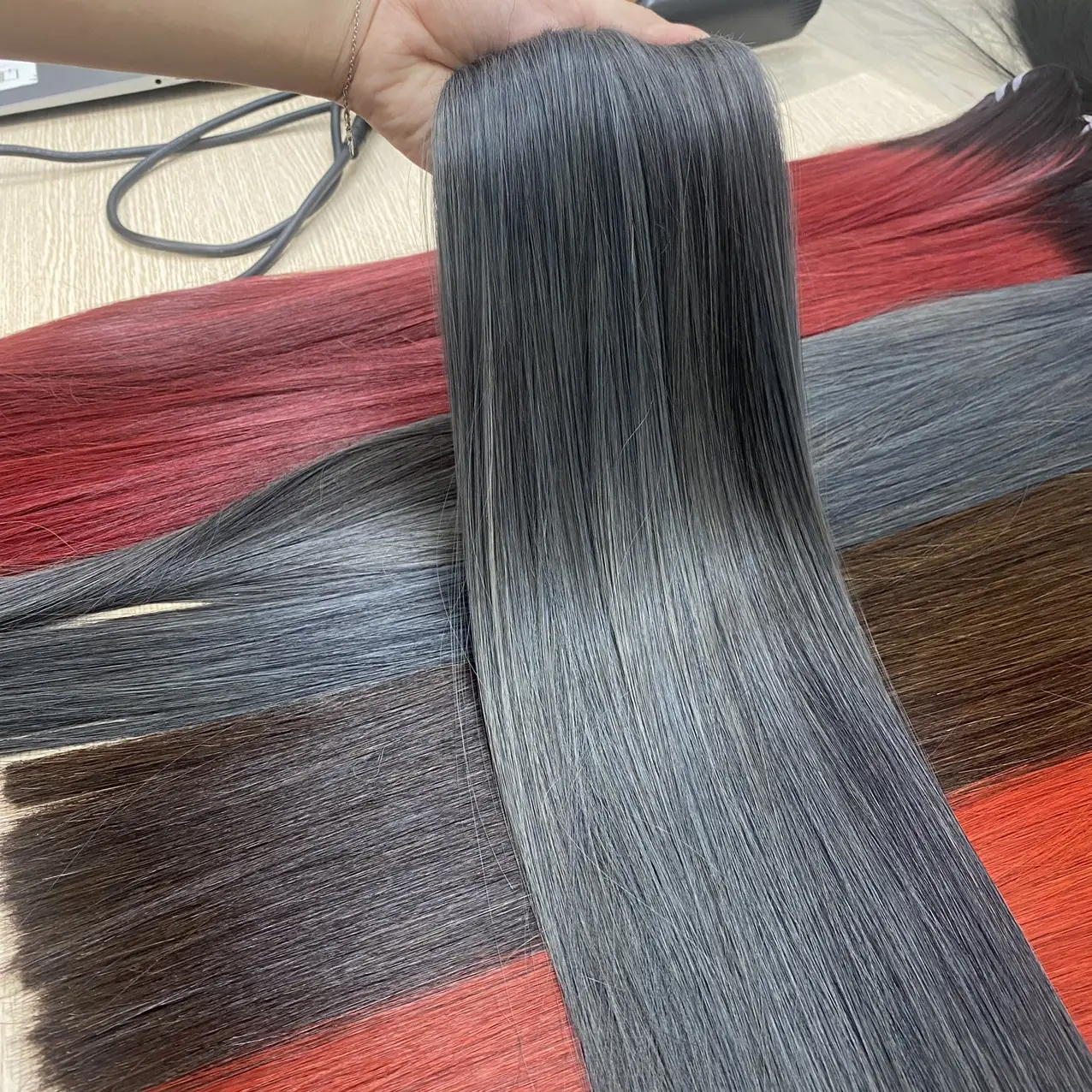 Virgin double drawn straight Vietnamese Hair with 100% smooth silky and closure 4x4 bone straight