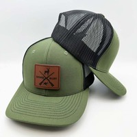 Gorras de Camionero con Parche de Cuero con Logotipo Personalizado de Vietnam, Gorras de Camionero con Estampado de Camuflaje de Pato, Gorra de Camionero de 6 Paneles, Gorras de Camionero 112, Gorras de Malla