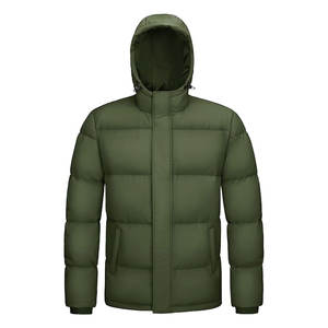 Chaqueta acolchada para hombre, abrigo de invierno ligero con capucha para hombre, chaqueta acolchada cálida, chaquetas acolchadas gruesas a prueba de viento para hombre - Product Image 1