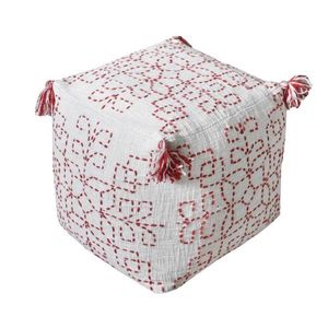 Gran oferta, PUF de algodón con estampado moderno, cojín para suelo, PUF otomano hecho a mano, reposapiés, asiento redondo, taburete de decoración para sala de estar - Product Image 3