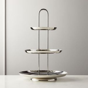 Support à gâteau à 3 niveaux en acier inoxydable avec design martelé, couleur personnalisable pour les fêtes d'anniversaire et de mariage à un prix raisonnable - Product Image 5
