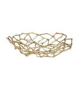 Bol à fruits en laiton forme de feuille meilleure qualité 2 pièces bol à fruits en laiton pour la décoration et les fournitures de mariage - Product Image 4