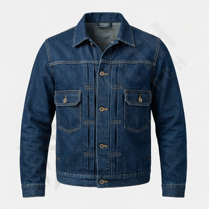 Chaqueta Vaquera de Invierno para Hombre de Alta Calidad, Hecha a Medida, con Cuello Alto, Logotipo Frontal, Reversible, Último Diseño, Ropa Exterior - Product Image 1