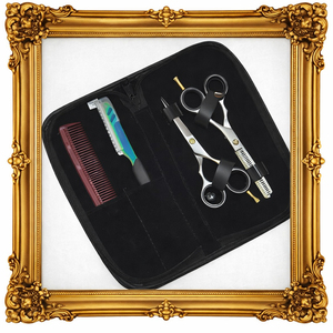 Professional Barber Hair Cutting & Thinning Scissor Kit with Combs - Product Image 4