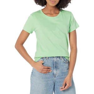 Vêtements pour femmes Logo personnalisé doux 100% coton uni blanc goutte épaule t-shirt poids lourd femmes t-shirts - Product Image 1