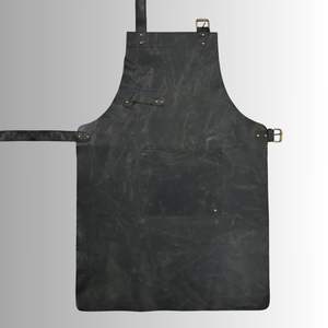 High Quality Real Leather Multi-Purpose <b>Waterproof</b> <b>Apron</b> Tool Pocket Custom Color Size Men's Workwear for Kitchen Barber Other - Product Image 2