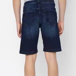 Double Poche Décoration Bio 100% Coton Denim Lourd Short Hommes Fermeture Éclair Braguette Droite Tissage Loose Fit Style Pour Hommes - Product Image 1