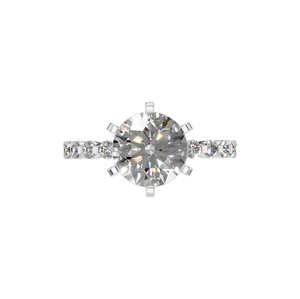 Anillo de Compromiso de Plata con Certificado IGI para Mujer, Moissanita con Corte Brillante, Engaste de Puntas, para Bodas, Venta al por Mayor - Product Image 3