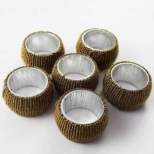 แหวนผ้าเช็ดปากลูกปัดทำด้วยมืองานหัตถกรรมทำมือแหวนผ้าเช็ดปากลูกปัดเม็ดแท้ทำด้วยมือออกแบบโดยลูกปัด - Product Image 2