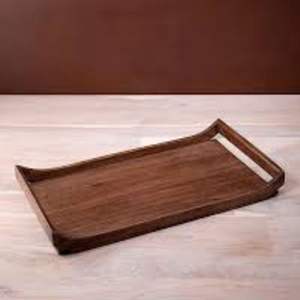 Bandeja de servicio hexagonal de madera Natural hecha a mano de calidad Superior tamaño personalizado para servir comida de café y regalos - Product Image 3