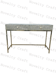 Gabinete de incrustaciones de hueso de almacenamiento multiusos ecológico hecho a mano con diseño Floral contemporáneo para uso doméstico en la sala de estar - Product Image 2