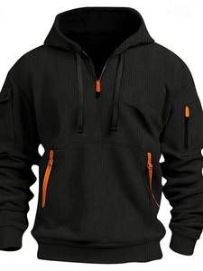 Sweat à capuche court zippé pour hommes Streetwear Sweat à capuche pour hommes En Prix le moins cher quantité minimale de commande bas - Product Image 5