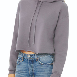 Sweats à capuche en molleton pour femmes, 52% coton peigné Airlume, 48% polyester, épaules tombantes, imprimé tempête sur le devant, hiver - Product Image 5