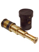 Télescope portable en laiton massif QG Enterprise DLT modèle 10x Zoom avec prisme Bak4, boîte en bois polie, design nautique, pour l'observation des oiseaux