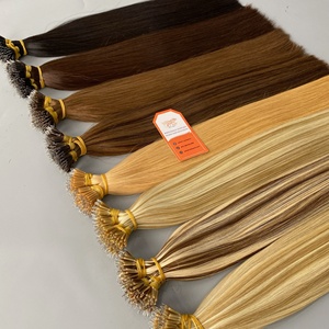 Vente en gros 100% Remy naturel brésilien Extension de cheveux kératine brute Nano pointe Double dessiné par les humains Vietnam meilleur prix de l'usine - Product Image 1
