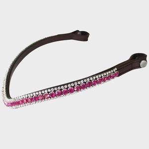 ที่คาดคิ้วหนังอังกฤษทรงคลื่นสีดำตกแต่งด้วยคิ้วแฟนซีสุดหรูหราประดับคริสตัลสีชมพูและใส - Product Image 2