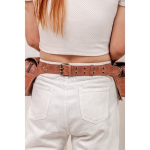 Riñonera de cuero genuino LW, cinturones de bolsillo de cuero elegantes, cinturón de viaje hecho a mano, colección elegante Unisex, cinturones de bolsillo a la cadera - Product Image 4