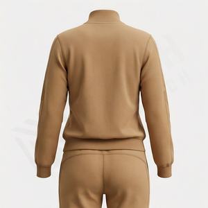 Stylish <b>Womens</b> Pure Cotton Fleece Tracksuits Customizable Logo Label High Quality Ladies Sets Premium Soft <b>Warm</b> Gym Sportswear - Product Image 2