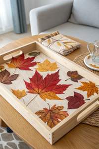 ถาดเสิร์ฟไม้ตกแต่งด้วยกระเบื้องโมเสคฝังดีไซน์ทำมือหรูหราสำหรับงานแต่งงานไฮเอนด์ของขวัญขององค์กร - Product Image 6