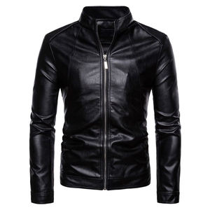 2025 unisexe Design couleur bloc hommes en cuir véritable veste personnalisée de haute qualité hommes en cuir veste en gros pour hommes - Product Image 2