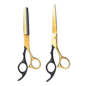 Tijeras Profesionales de Peluquería STELLAR SHEARS de Acero Inoxidable con Mango de Goma, Juego de Tijeras Ajustables para Salón de Belleza - Product Image 1