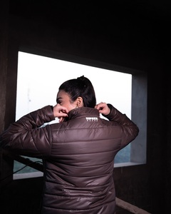 Veste matelassée d'hiver la plus vendue, personnalisable, couleur vert foncé, style fermeture éclair, veste d'extérieur avec faible MOQ, service OEM disponible - Product Image 5
