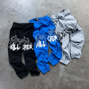 กางเกงวอร์มขากระบอกทรงตรงแบบฟอกสีพิมพ์โลโก้ตามสั่งขายส่ง 3 มิติ สำหรับผ้าคอร์ดูรอย คุณภาพสูง กันน้ำ สำหรับผู้ชาย - Product Image 5