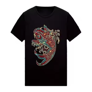 Camiseta Vintage al por Mayor para Mujer, Nueva Camiseta de Verano con Mangas y Pedrería, Transpirable para Otoño, para Damas - Product Image 6