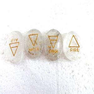 Juego de piedras preciosas de cuarzo cristal natural arco Ángel grabado Chakra Reiki cristales curativos artesanías de piedra semipreciosa - Product Image 1