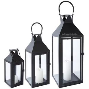 Traditional Clear <b>Glass</b> & Iron Gold Candle <b>Lantern</b> for Festival & Wedding Decoration Tableware Hanging <b>Lanterns</b> - Product Image 4