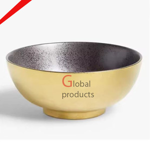 modern look <b>golden</b> finished round shape serving bowl for hotel restaurant and <b>bar</b> - Product Image 1