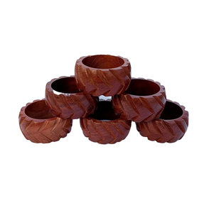 Soporte de anillo de servilleta de madera de diseño elegante de alta calidad para restaurantes y uso de mesa de boda anillo de servilleta elegante - Product Image 3