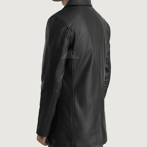 เสื้อแจ็กเก็ตหนังสำหรับผู้ชายทันสมัยสำหรับนักขี่มอเตอร์ไซค์มีซิปสำหรับงานหนักสำหรับขายปลีกและป้ายยี่ห้อส่วนตัว - Product Image 5