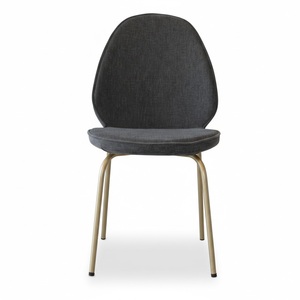 Silla de comedor MONZA, elegante y moderna, de terciopelo, con tapicería cómoda y una estructura metálica dorada resistente. - Product Image 1