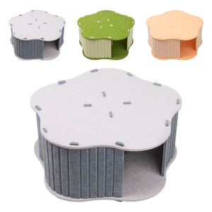 Maison pour chat pliable en feutre modulaire, plateforme super grande, empilable pour deux chats, personnalisable, écologique, boîte d'abri pour animaux de compagnie - Product Image 5