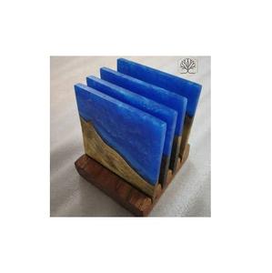 Posavasos de Lujo Modernos para Café y Té, Hechos con Madera de Mango de Calidad Estándar y Resina Epoxi - Product Image 6