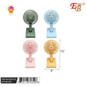 Mini ventilador de ventilación con recorte USB de 7,5 \ ", ventilador portátil de 3 velocidades portátil, batería de mano de 5V 48/2/24 uds/CS para uso doméstico - Product Image 1