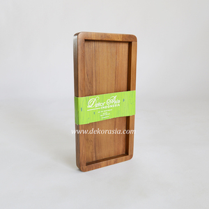 Plateau à café en bois naturel, écologique, durable et élégant, compatible lave-vaisselle pour un usage quotidien - Product Image 4