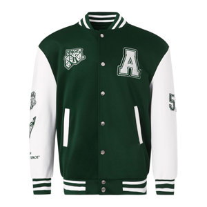 Veste matelassée de baseball en cuir et laine Letterman brodés avec logo personnalisé pour hommes - Product Image 6