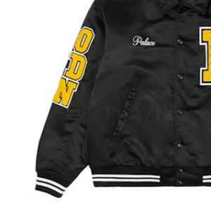 Chaqueta Bomber de Satén para Hombre, Corte Ajustado, Cuello Alto, Diseño Personalizable, Secado Rápido, Transpirable, para Invierno - Product Image 5
