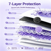Couches pour chiens Premium en pâte de cellulose et charbon de bois, pour mâles et femelles, avec cœur super absorbant SAP, anti-fuites et contrôle des odeurs, jetables