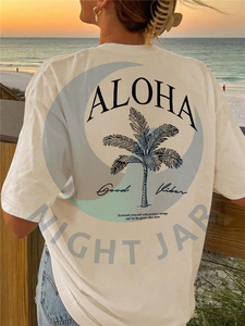 Venta directa de fábrica Camiseta 100% de algodón para hombre Logotipo impreso personalizado Camiseta suelta de cuello corto de gran tamaño Memorial - Product Image 3