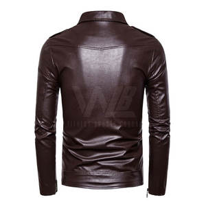 Veste en cuir de haute qualité, logo personnalisé, veste en cuir, vêtements de mode, veste en cuir pour hommes - Product Image 2