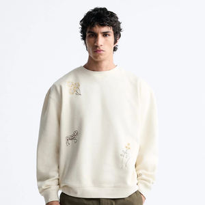 Sudadera térmica de alta calidad para hombre, última moda, cuello redondo de gran tamaño, manga larga, ropa de calle informal para invierno, teñido liso - Product Image 1