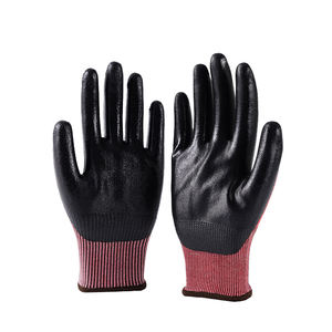 Hot Selling <b>Black</b> Pink Nitrile Coated HPPE Yarns Premium Cut Resistant Safety Clothing Gloves by Manufacturer - Product Image 3