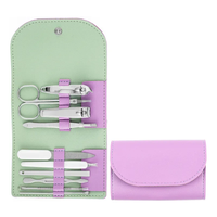 Kit d'outils de soin des ongles professionnel 7-en-1 en acier inoxydable, design classique, écologique, pour manucure et pédicure, adapté à tous les âges, vente en gros