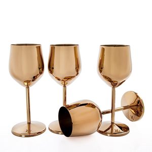 Best Selling Stainless Steel Stemmed Wine Glasses, Shatter Proof Copper Coated Unbreakable Wine Glass <b>Goblets</b> - Product Image 1